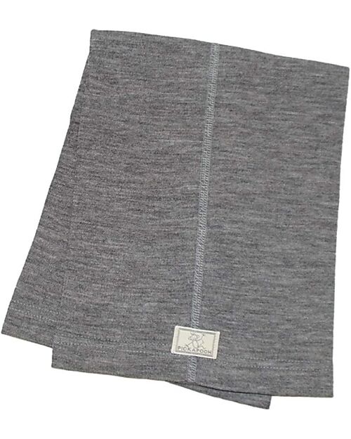 Scaldacollo in lana e seta per bambino e adulto // Grigio